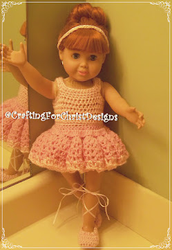 18" doll crochet ballerina dress