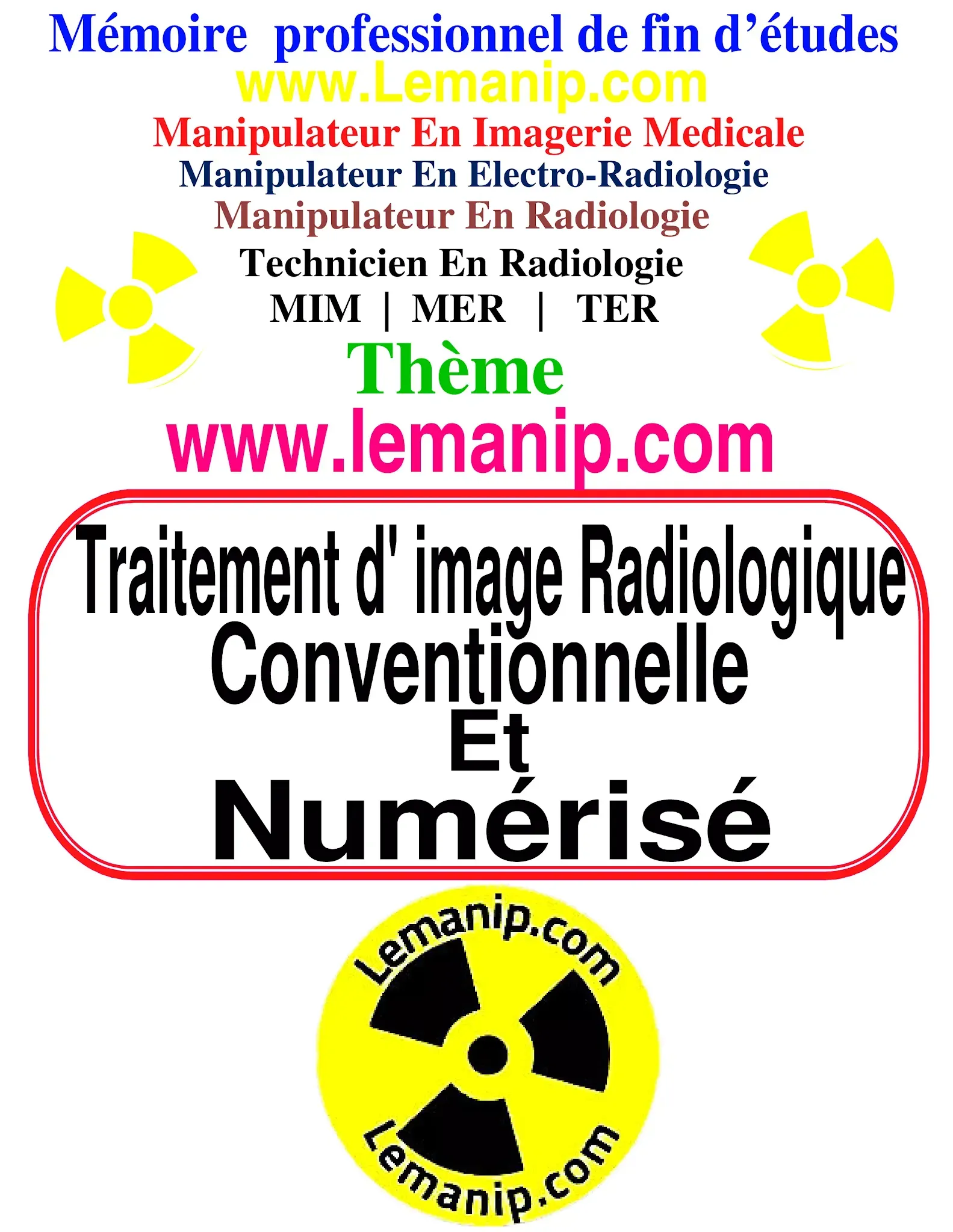 Memoire Manipulateur en radiologie