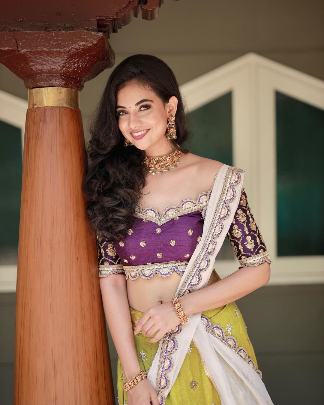 Indian Actress Malina Half Saree Photoshoot