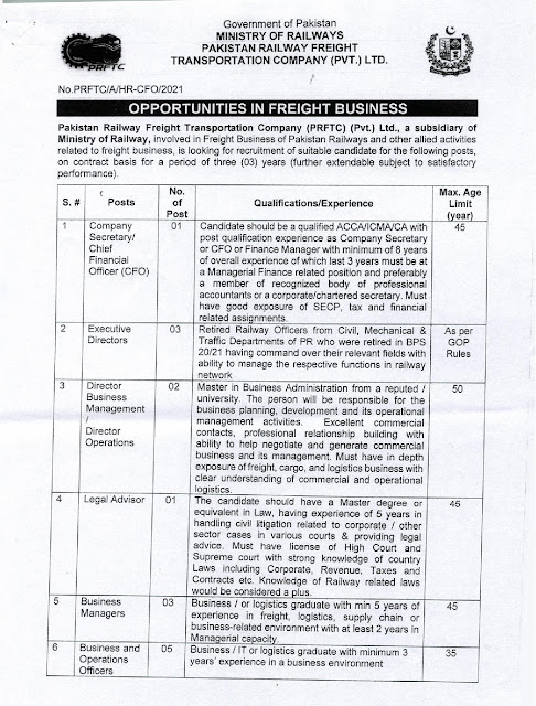 Railways Jobs 2021 – Pakistan Railways Jobs 2021 - Ministry of Railways Jobs