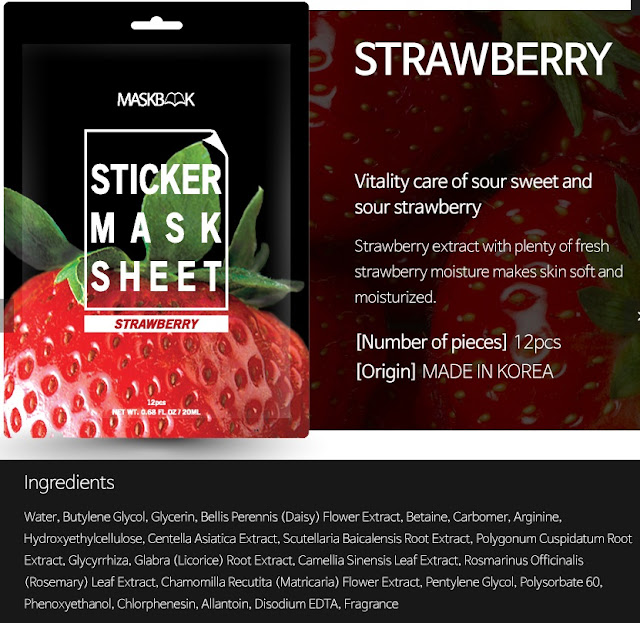 Sulmae Strawberry Maskbook Sticker Mask Sheet Review