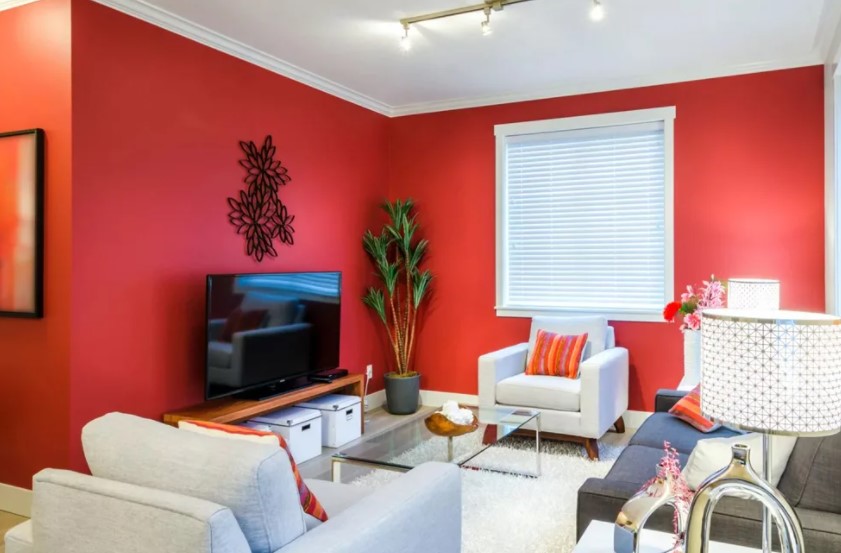 red paint colors for living room