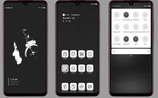 Tema Xiaomi: Black and White Tema Xiaomi MIUI 11 Tembus Aplikasi