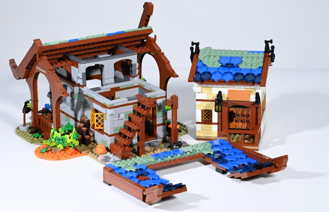 Nifeliz Medieval Town Barn Compatible With Lego