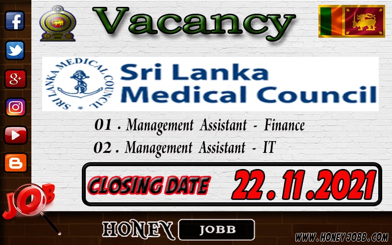 Vacancy in Sri Lanka Medical Council - Management Assistant Finance & IT