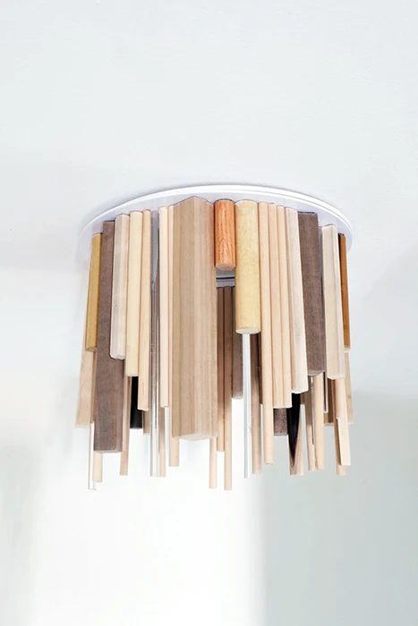 DIY dowel decor recessed can light shades