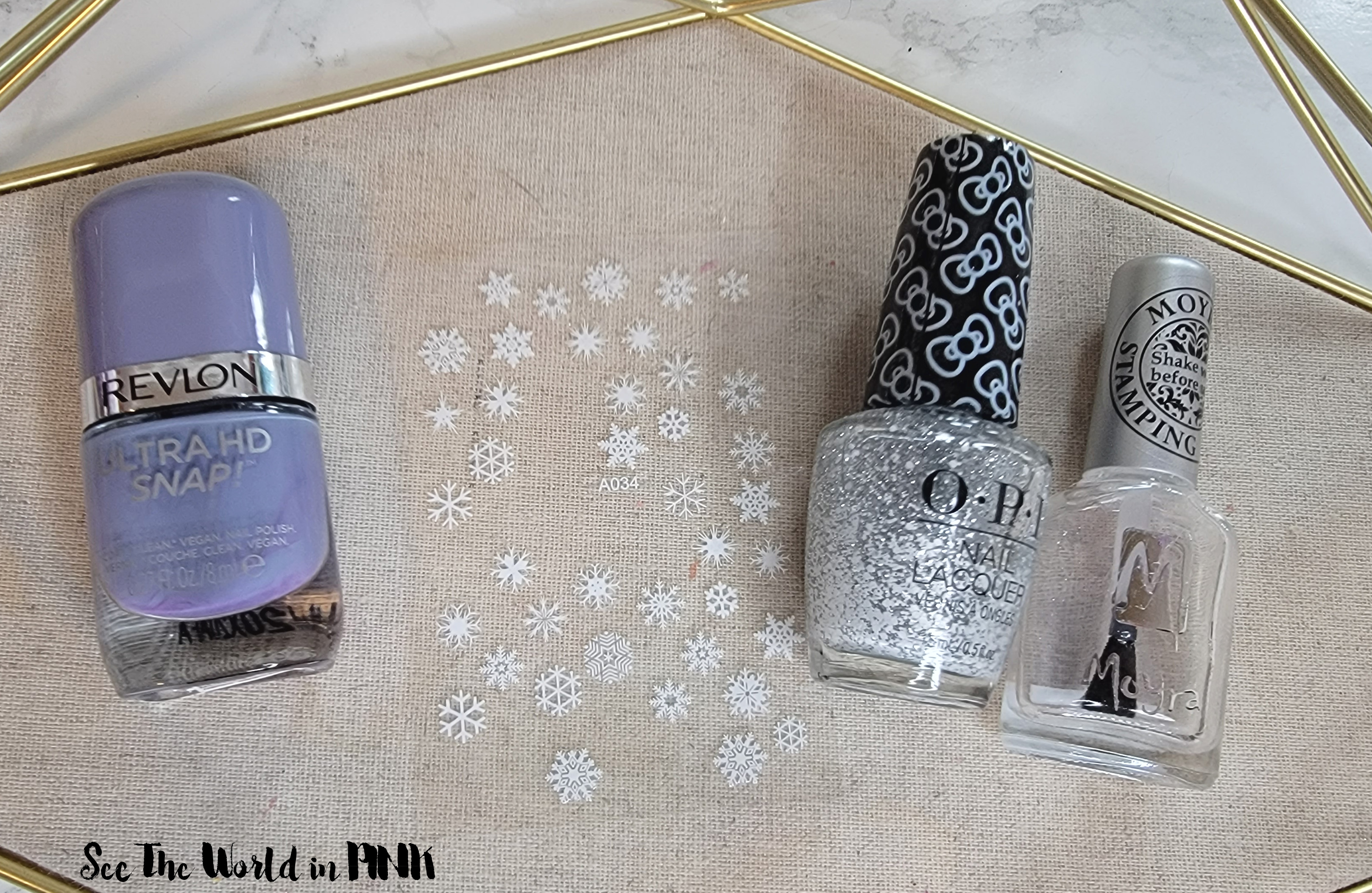Manicure Monday - Periwinkle Snowflake Nails