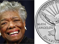 Poet Maya Angelou becomes the first black woman to appear on US coin.