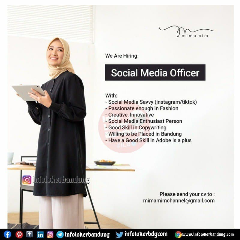 Lowongan Kerja Social Media Officer Mimamim Bandung Oktober 2021