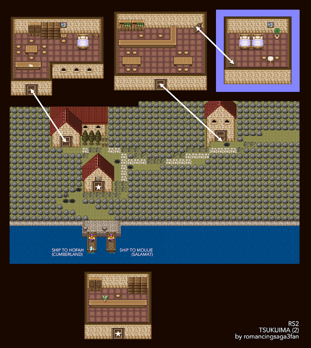 Romancing Saga 2 Tsukujima Map 2