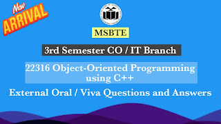 22316 Object-Oriented Programming using C++ External Oral / Viva Practice Questions with Answers