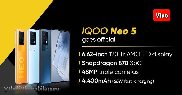 IQOO Neo 5 price and Specifications.