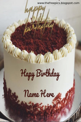 Happy Birthday chocolate cake with name