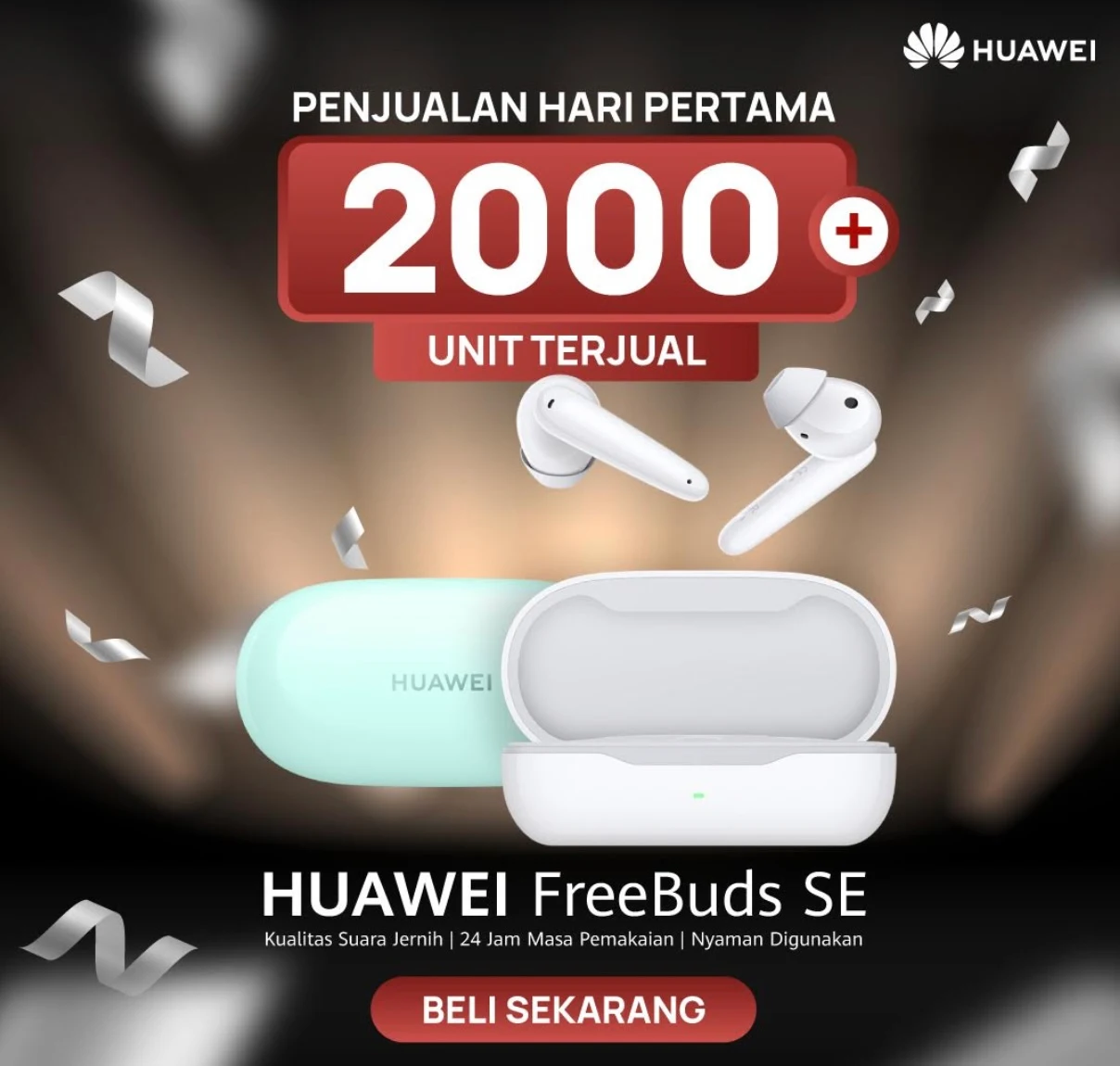 Huawei FreeBuds SE Jadi TWS Entry-Level yang Menarik, Terjual 2000 Unit di Hari Pertama