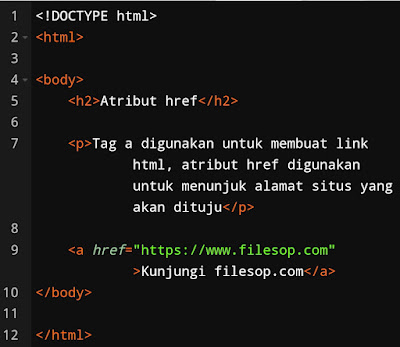 Contoh Program 1 Atribut href