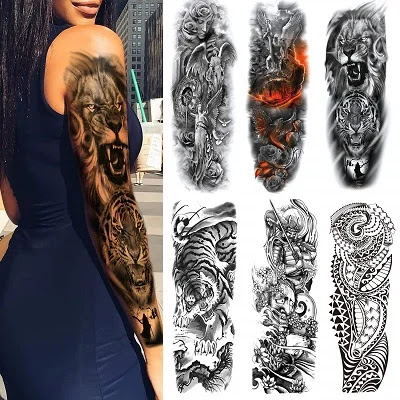 Sleeve Tattoos Fake Body Art Arm Tattoo for Men Women