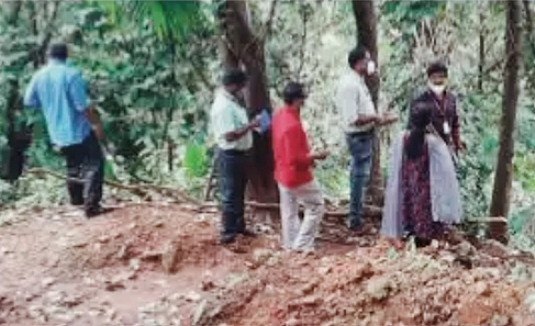 ജില്ലയിലെ മലയോര മേഖലയിൽ മണ്ണിടിച്ചിൽ സാധ്യതാ പ്രദേശങ്ങളിൽ പരിശോധന നടത്തി