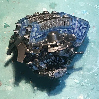 Legio Tempestus Titan Dazzle Camouflage WIP for Adeptus Titanicus