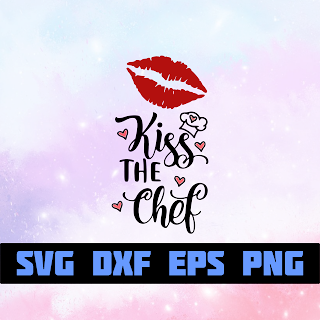 Kiss The Chef Free SVG Cricut Ready File