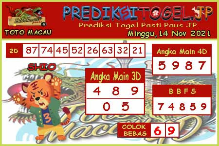 Prediksi Toto Macau JP Minggu 14 November 2021