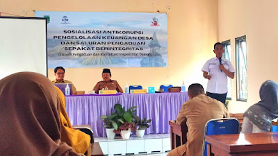 Ketua Komisi 1 DPRD Kabupaten Pasuruan, Hadiri Sosialisasi Anti Korupsi Pengelolaan Keuangan Desa