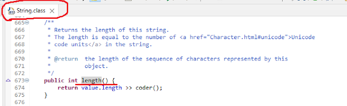 How to find length of string in java?