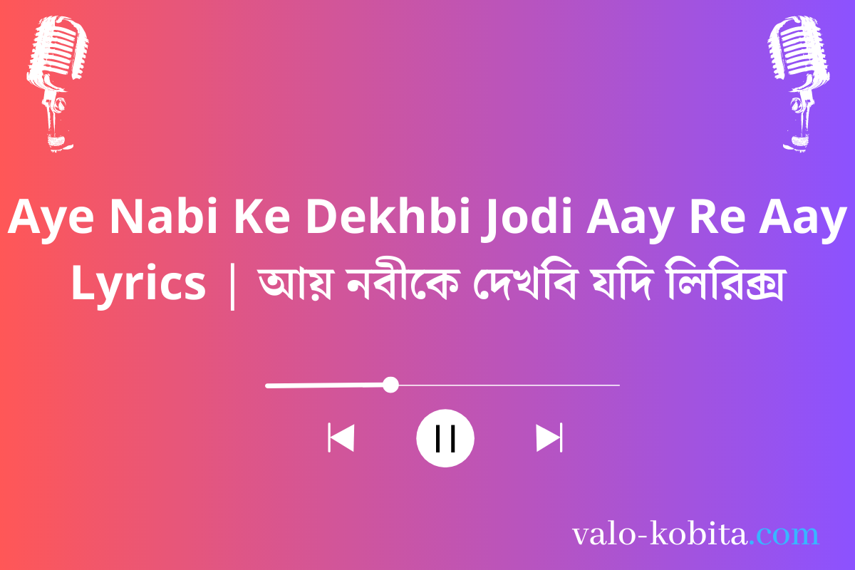 Aye Nabi Ke Dekhbi Jodi Aay Re Aay Lyrics | আয় নবীকে দেখবি যদি লিরিক্স