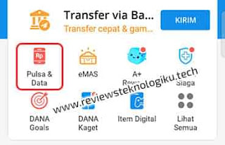 beli pulsa dan paket data di dana