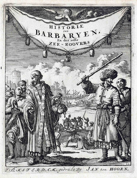 Imagen 585A | Turco y clérigo con esclavos cristianos, Jan Luyken, 1684 | Jan Luyken / Dominio público