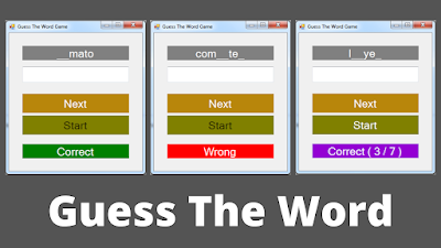 VB.Net Guess The Word Game Source Code
