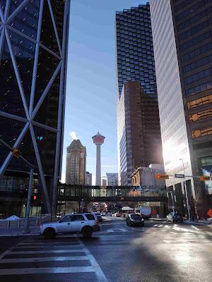 Calgary et son downtown, aperçue rapidement ce matin