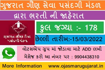 Gujarat Gaun Seva Pasandagi Mandal PSI Requirement 2022