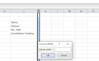 cara membuat titik dua sejajar rata kanan di excel