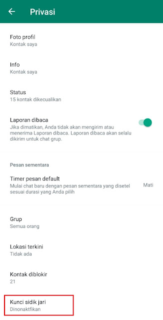 Cara Mengunci Whatsapp (WA) dengan Sidik Jari Agar Lebih Aman