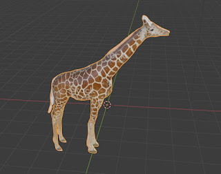 Giraff animal free 3d model free blender obj fbx low poly