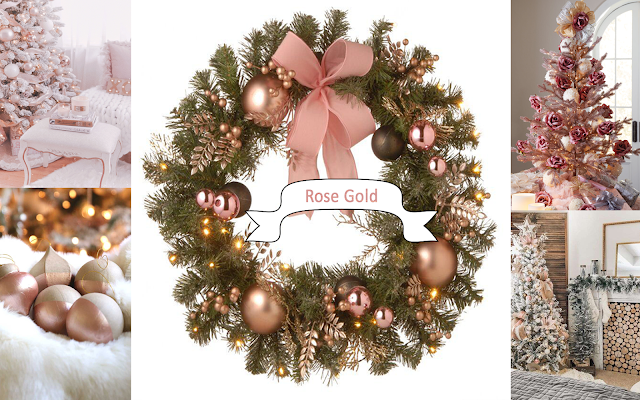 alt="Christmas, Rose Gold theme, rose gold, x'mas, Christmas decorations, decorations, season, holiday, snow, Christmas tree,  december, winter"