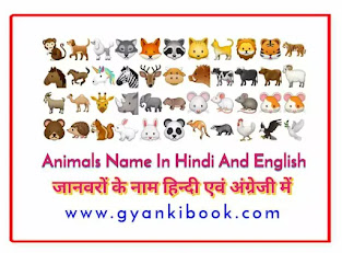 animals name in hindi