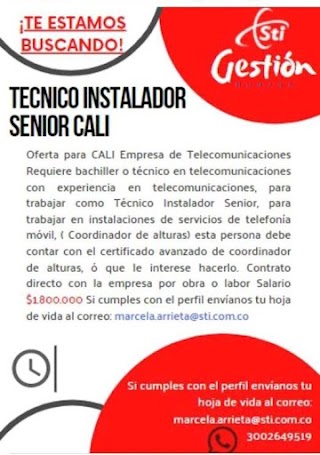 📂 Empleo en Cali HOY como Tecnico Instalador senior 💼 |▷ #Cali #SiHayEmpleo #Empleo