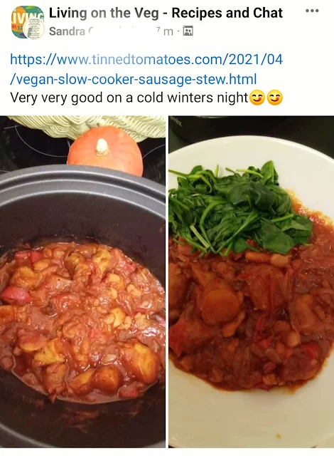 reader's photo of sausage stew