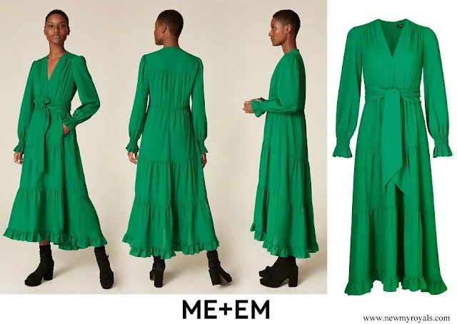 Princess Eugenie wore ME+EM Feminine V-Neck Maxi Dress