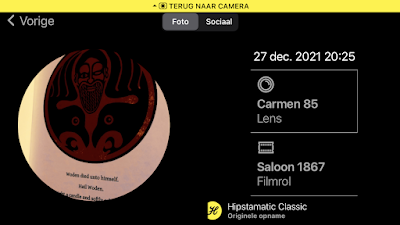 Screenshot Hipstamatic-instellingen Carmen 85 + Saloon 1867
