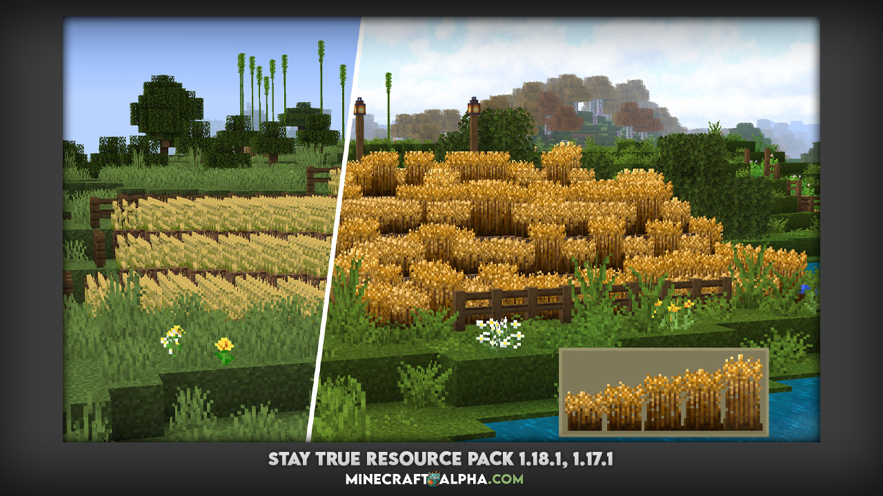 Stay True Resource Pack 1.18.1, 1.17.1 (Visual Remastered Default Minecraft Textures)