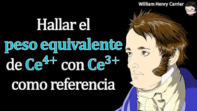 Calcule el peso equivalente en g/meq de Ce4+ empleando como referencia al Ce3+