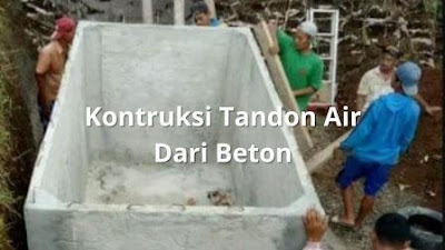 konstruksi tandon air dari beton