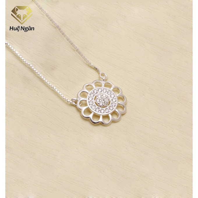Mall Shop [ huengan_jewelry ] Dây chuyền bạc Ý 925 Huệ Ngân - Hoa Hướng Dương PP1364