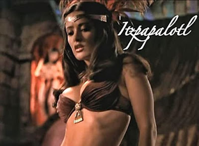 Salma Hayek in From Dusk Till Dawn with the cation Itzpapalotl