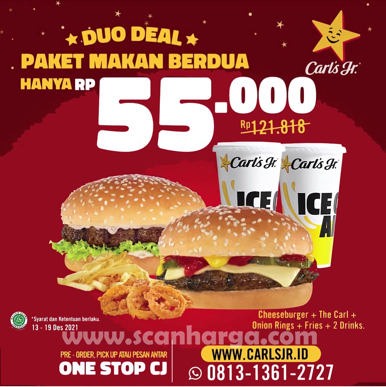 CARLS JR Promo DUO DEAL - Makan Berdua cuma Rp.55 Ribuan