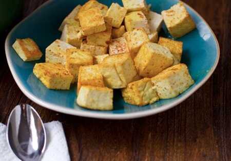 Crispy Golden Coconut Tofu Cubes Recipe