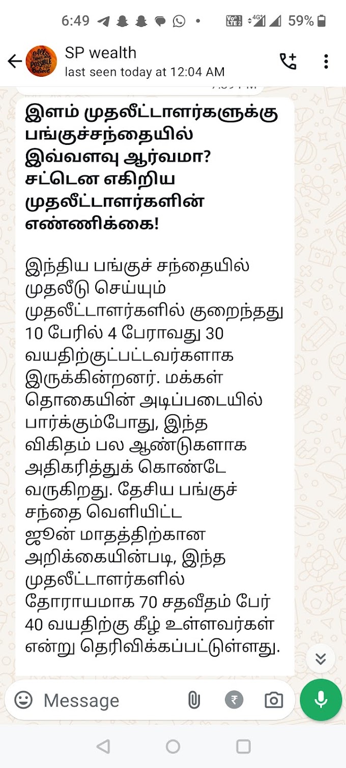 இளம் முதலீட்டாளர்களுக்கு பங்குச்சந்தையில் இவ்வளவு ஆர்வமா? Share investment