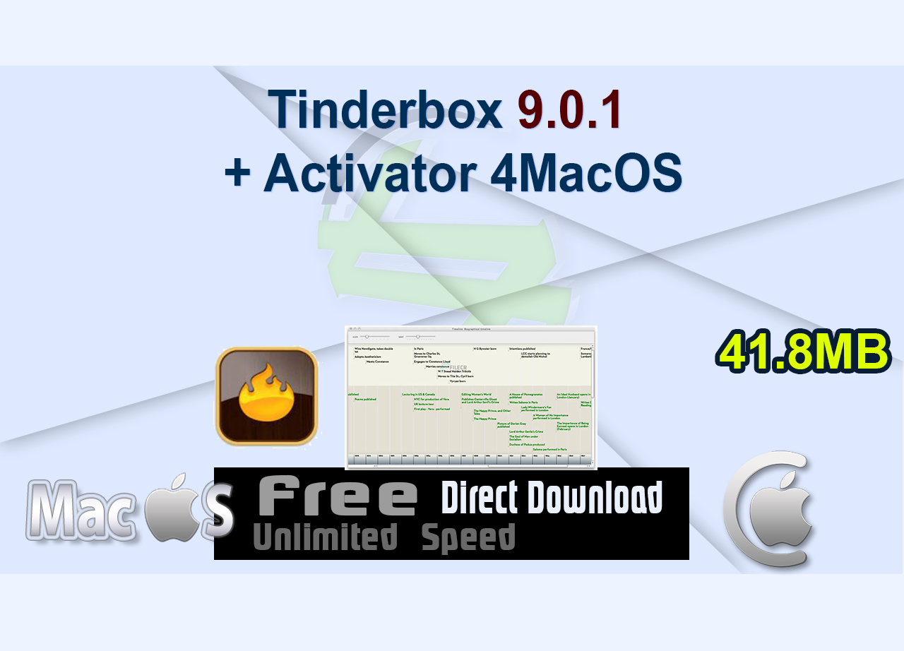 Tinderbox 9.0.1 + Activator 4MacOS